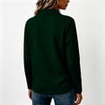 thumbnail image 4 of Stralyhd Womens Shirts Long Sleeve Polo Collared Casual Button Down Tops Lightweight Trendy Fall Fashion Clothing Dark Green M, 4 of 5