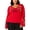 Red - darkred, variant on Womens Sweater Plus Knitted Floral Embroidred Bell Sleeve 1X