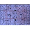 thumbnail image 1 of Ahgly Company Machine Washable Indoor Rectangle Oriental Blue Industrial Area Rugs, 4' x 6', 1 of 4