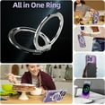 thumbnail image 4 of for iPhone 14 Pro Case, Full Clear Magnetic Phone Case Military Grade Shockproof Slim Cover with 360° Rotatable Ring Holder Stand [Compatible with MagSafe] for iPhone 14 Pro, Clear, 4 of 12