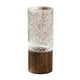 thumbnail image 3 of Jarrón de vidrio con patrón de corteza transparente o gris | Decoración del hogar de estilo bohemio | Base estable engrosada | 25x10cm | Resistente a los arañazos | Exhibición de flores para la sala, 3 of 7