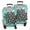Black Turquoise And, variant on Black Turquoise and Gray Floral Pattern Luggage Cover Fashion Suitcase Cover Baggage Covers Fit 25-28 Inch Luggage (Go Travel)