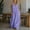 Purple, variant on Women's Cotton Halter Neck Sleeveless Maxi Dress Loose Fit Casual Summer Dress with Functional Pockets Purple XL(XL)