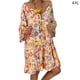 thumbnail image 1 of Vestido de verano de manga larga con cuello en V Vestido de mujer con estampado de tela suelta, amarillo, 4XL Advancent AP002186-15, 1 of 5