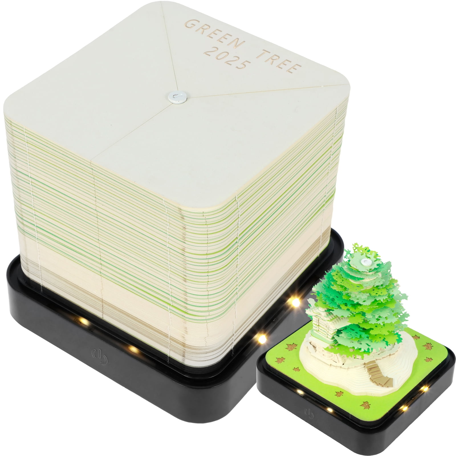 Calendario 3D Memo Pad Con LED, Notepad Tear-away, Design Castello In Carta Fai Da Te, Decorazione Scrivania, Regalo Creativo