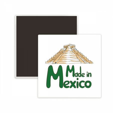 

Mexico Landscape Ruins Building Mexican Square Ceracs Fridge Magnet Keepsake Memento