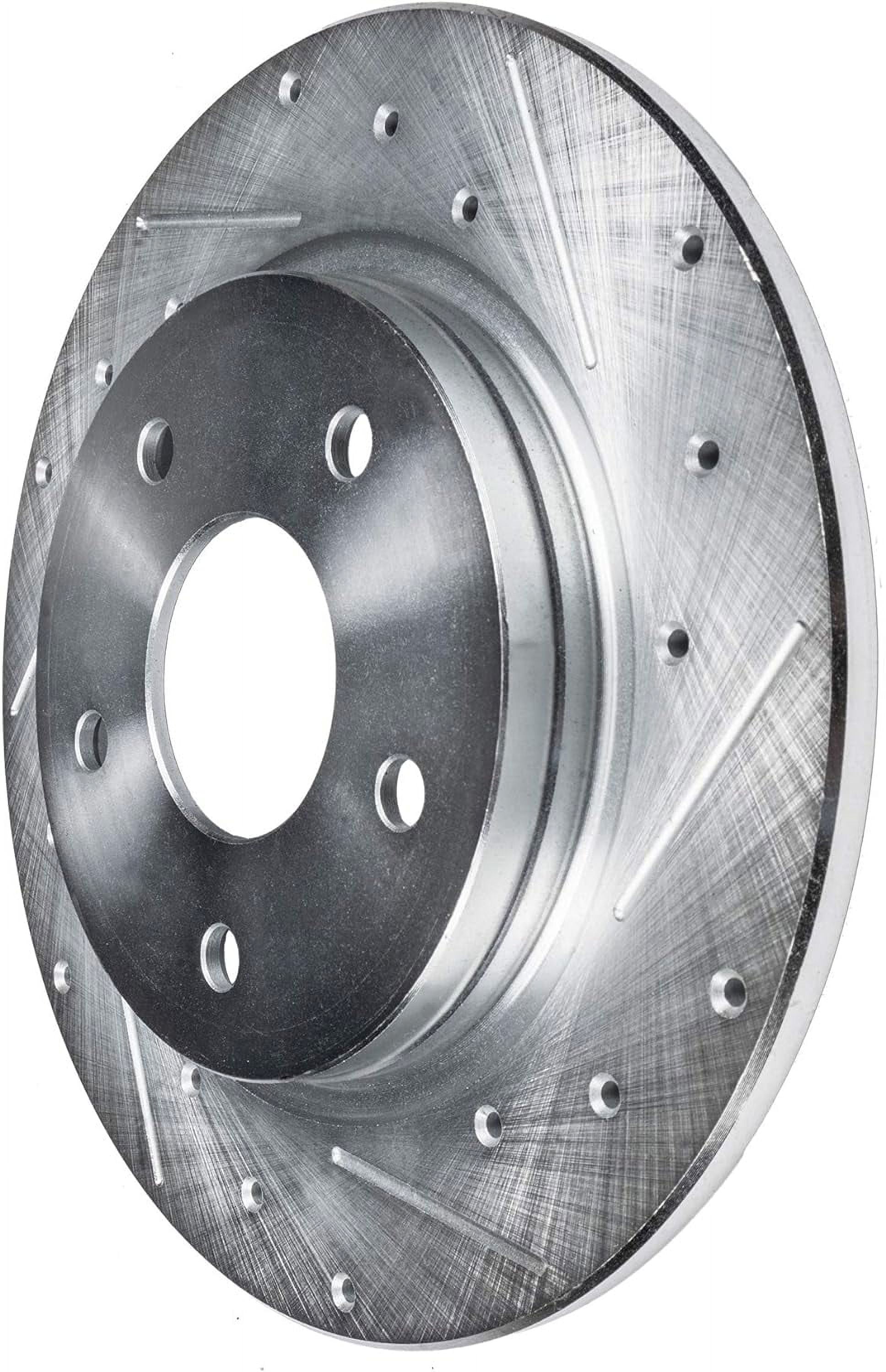 Detroit Axle - Rear Brake Rotors for Hyundai Elantra Ioniq Veloster Kia Forte Niro Drilled and Slotted Disc Brake Rotors: 10.31 inch Rotor