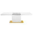 thumbnail image 3 of Modway Vector Expandable Dining Table in White Gold, 3 of 11