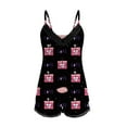 thumbnail image 4 of FUNDUFI Womens Pajamas Outfit Set Sleeveless Casual Valentine's Day Love Heart Printed Soft Pajama Shirt Shorts 2Pcs Sleepwear Outfit Sets Comfortable Loose Fit Pyjamas Set Comfy Women's Nightwear, 4 of 5