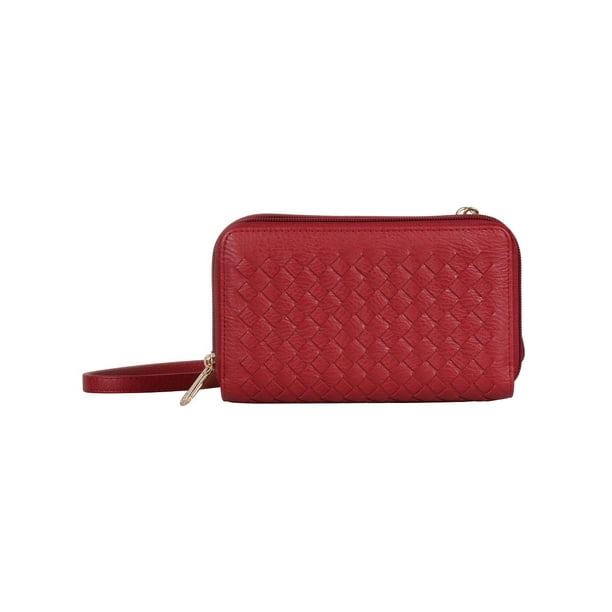 Bolso Karla Hanson Ellen de piel vegana tejida roja