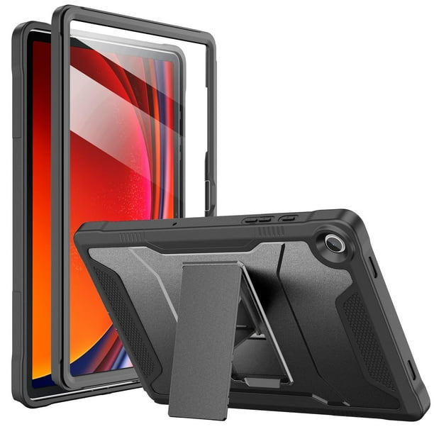 Funda resistente de cuerpo completo Case Soke para Samsung Galaxy Tab A9 Plus de 11 pulgadas con protector de pantalla y soporte, color negro