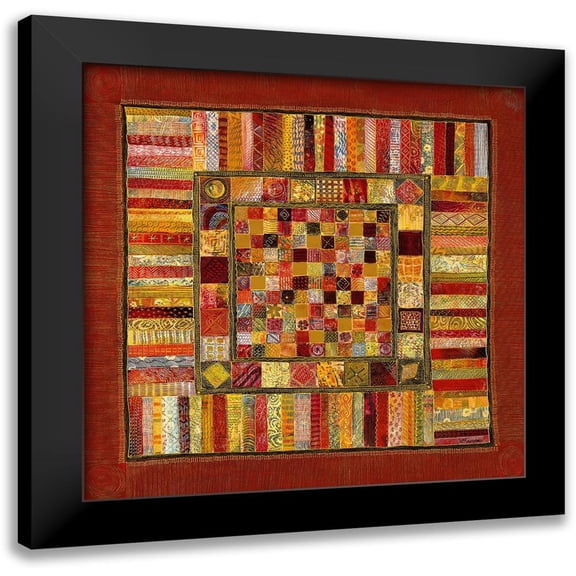 Maugeri, Valerie 12x12 Black Modern Framed Museum Art Print Titled - Tapisserie IV