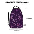 thumbnail image 2 of Naloa Purple Snow Flakes 2Pcs Anti-Kick Back Seat Cover Kick Mat, Car Seat Protector with 3 Storage Pockets, 2 of 8