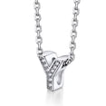 thumbnail image 1 of Collar de Plata Esterlina Silvora Inicial Letra Y con Circonita Cúbica, 1 of 8