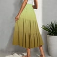 thumbnail image 4 of Long Casual Skirts for Women New Womens Boho Skirt Casual Trendy Drawstring High Waist Soft Beach Outfits Loose Lounge Summer Vacation Clothes Yellow S, 4 of 7