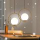 thumbnail image 4 of Vintage Dining Room Pendant Lighting Gold Golden Ring Pendant Lamp Metal Dining Table Light Retro Industrial Chandeliers with Crystal Ball Hanging Lam, 4 of 4