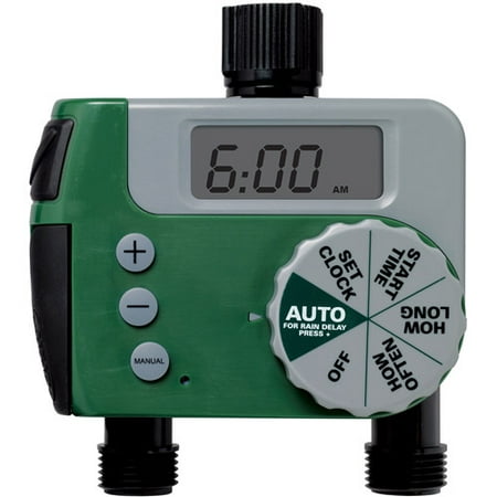 Orbit 62062N 2-Outlet Digital Watering Timer (1 Manual/1 Digital)