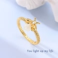 thumbnail image 5 of MULA 925 Sterling Silver Ring for Women, Gold Plated Luminous Firefly Hypoallergenic Sparkling Cubic Zirconia Birthday Gift Jewelry with Box, 5 of 11