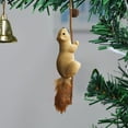 thumbnail image 4 of Mini Christmas Tree Decorations Cute Lifelike Squirrels Hanging Figurines Festive Holiday Decor for Xmas Tree Home Party, 4 of 5