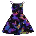 thumbnail image 2 of Floral Dresses For Girls 6-7 Years Beach Vacation Clothes Tie Dye Sundress Girls Bes Day Easter Dresss A-Line Floral Princess Dress Spring Summer Dresses Beach Vacation Outfit Black, 2 of 4