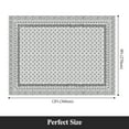 thumbnail image 6 of MeyJey 9'x12' Boho Floral Large Area Rug, Machine Washable Vintage Throw Rug, Non-Slip Stain Resistant Oriental Traditional Carpet for Living Room Bedroom Dining Room Office, White/Black, 6 of 15