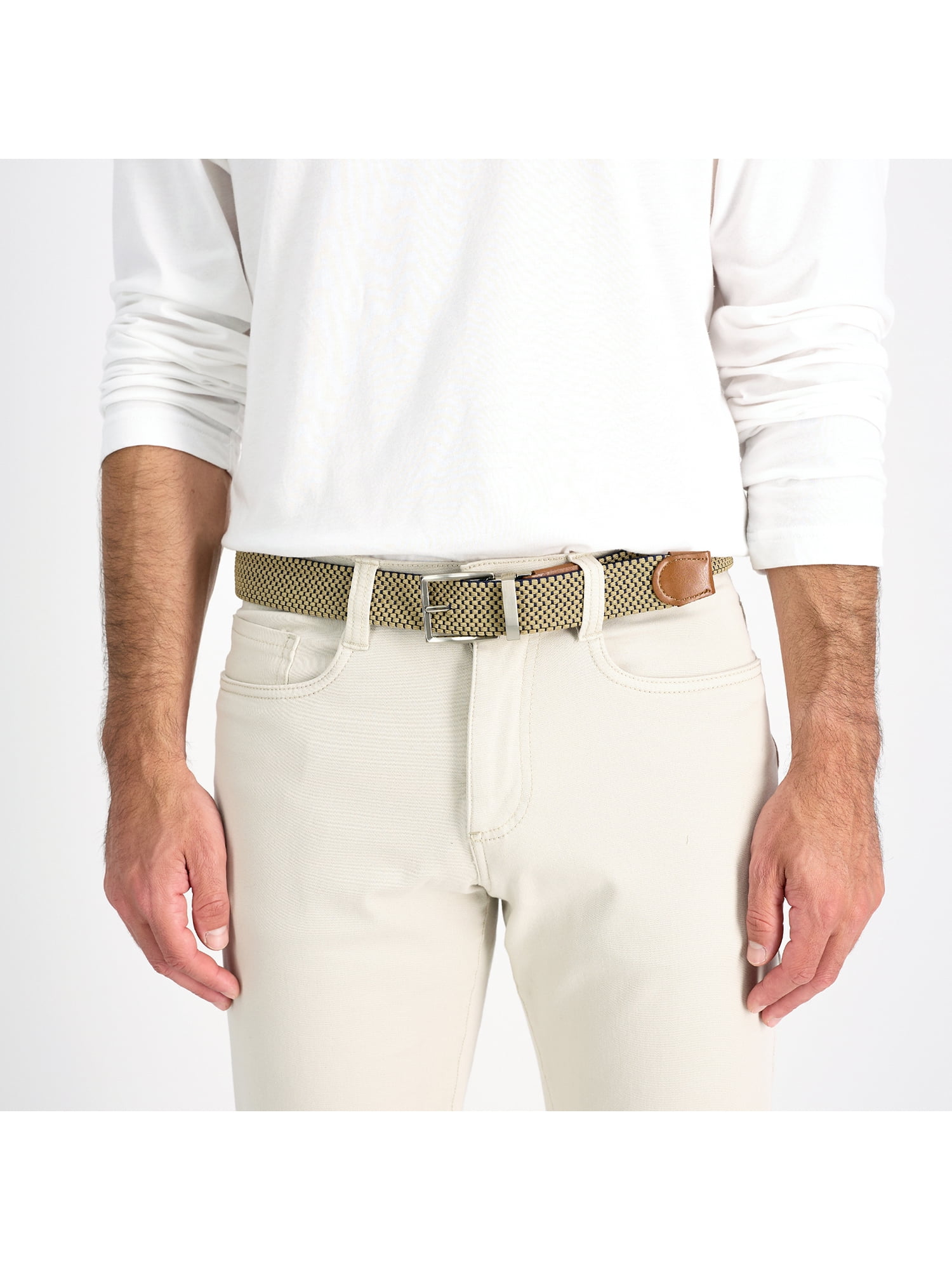 Chaps Men's Two-in-One Reversible Fully Adjustable Stretch Web Fabric Belt
