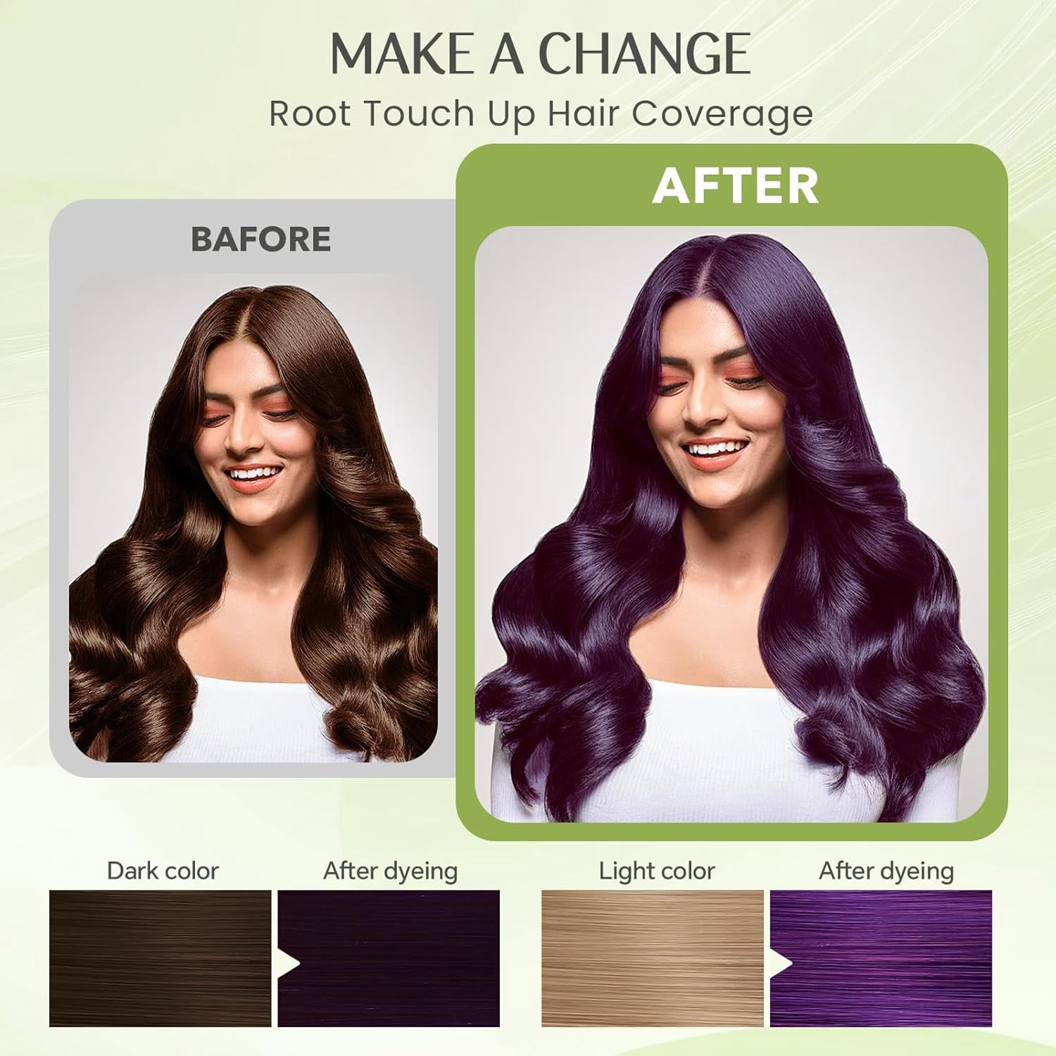 Professional Hair Dye Shampoo 3 in 1, Semi-Permanent Color Shampoo for Women & Men, Cover Your Hair Instantly, Easy To Use by Self, 16.9 Fl Oz (Purple)