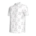thumbnail image 2 of Balery Heart Rabbit Printed Men’s Short Sleeve Polo Shirt, Midweight Men's Shirt,Golf Polo shirts -Large, 2 of 9