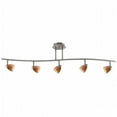 thumbnail image 1 of Cal Lighting SL-954-5-BS-AMS Track Lighting- Amber Glass & Brushed Steel, 1 of 1