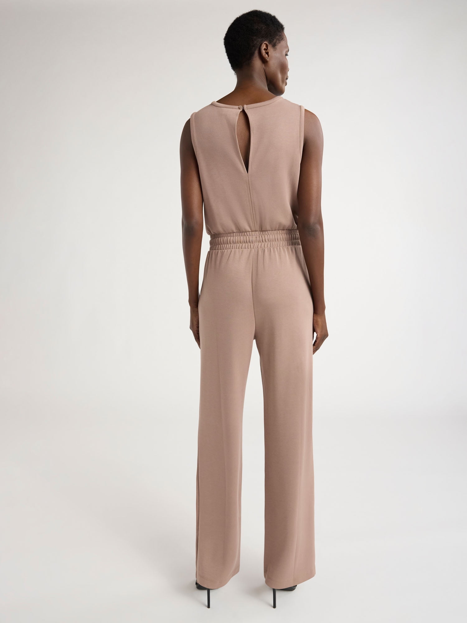 Scoop Women’s Ultimate ScubaKnit Racerback Wide Leg Jumpsuit, Sizes XS-XXL