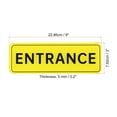 thumbnail image 2 of Unique Bargains 9'x3' ENTRANCE Sign Acrylic Self Adhesive Door Sticker Wall Sign Yellow, 2 of 5