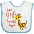 thumbnail image 3 of Inktastic My Gigi Loves Me Cute Giraffe Boys or Girls Baby Bib, 3 of 4