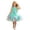 Green, variant on Big‑Girls Sleeveless 3D Floral Tulle A‑Line Party Dress Layered Polyester Princess Gown Size80‑130