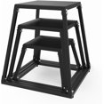 thumbnail image 1 of BeesClover Heavy Duty Steel Plyo Box for Exercise (12, 18, 24, 30 Inch) with Rubber Pads, Plyometric Jumping Box Metal Exercise Step Up Box for Strength Training, Conditioning & Step Up Workouts, 1 of 7