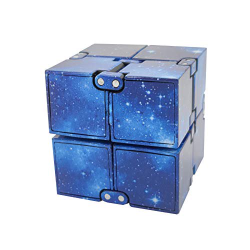 Amliywave Infinity Cube Fidget With Shining Galaxy Design Simple Cube Toy Pressure Reduction Anxiety Relief Toy Cool Mini Gadget For Add Adhd Ocd Blue Starry Sky Walmart Com Walmart Com