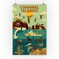 thumbnail image 2 of Channel Islands National Park, California, Geometric National Park Series (16x24 Giclee Gallery Art Print, Vivid Textured Wall Decor), 2 of 3