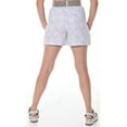 thumbnail image 3 of Azucar Ladies 100% Linen Print Shorts With Belt- In (5) Colors - LLWH101, 3 of 7