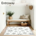 thumbnail image 3 of ODIKA 6x9 Machine Washable Non-Slip Area Rug, Elegant Sequin Snowflake Holiday Festive Floor Protection High Traffic Rug, White, 625347, 3 of 7
