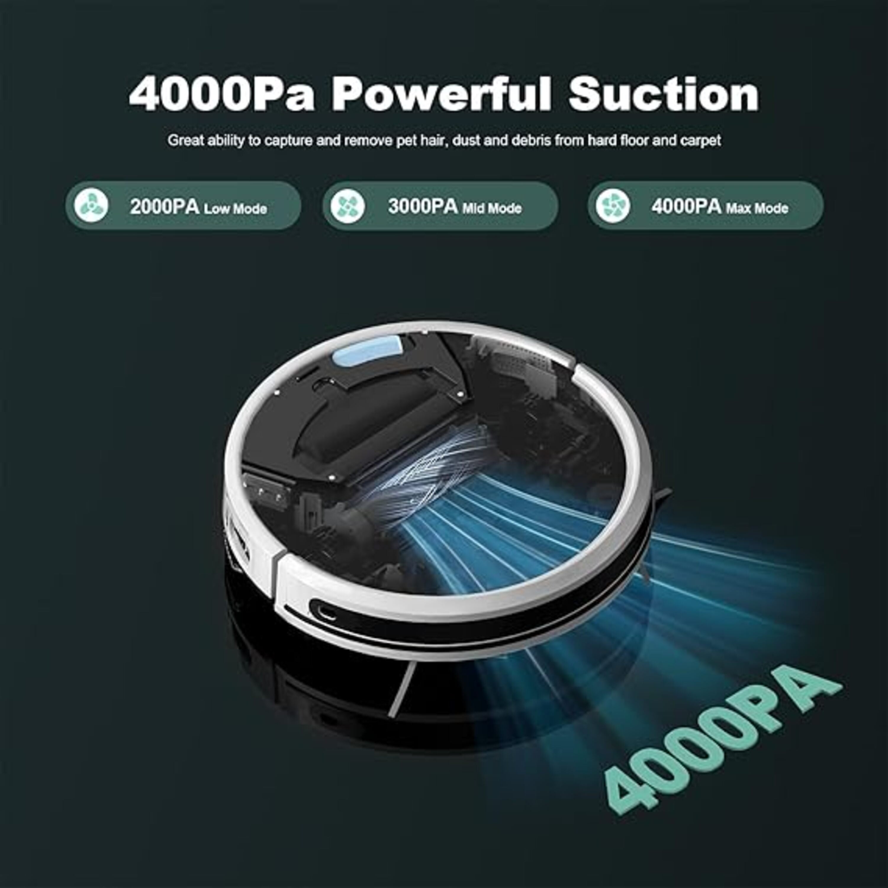 Tecbot S3 Pro Laser Navigating Robot Vacuum Cleaner w/360° LDS