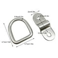 thumbnail image 4 of D Ring Tie Downs Corrosion Resistance Easy Installation Forged Rustproof Lashing Rings Cargo Hook Trailers Campers Vans Vehicles Loads Garages, 4 of 8