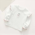 thumbnail image 4 of Toddler Girls T-Shirts Long Sleeve Shirts with Ruffle Fall Winter Cute Tops Crew Neck Shirts for Girls 6 12 18 24 Months 3T 4T 5T 6T Kids Basic Tee, 4 of 7
