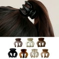 thumbnail image 2 of Mightlink Non-slip Crossing Teeth Strong Claws Geometry Shape Hair Claw Women Solid Color Matte Snap Ponytail Hair Clamp, 2 of 7