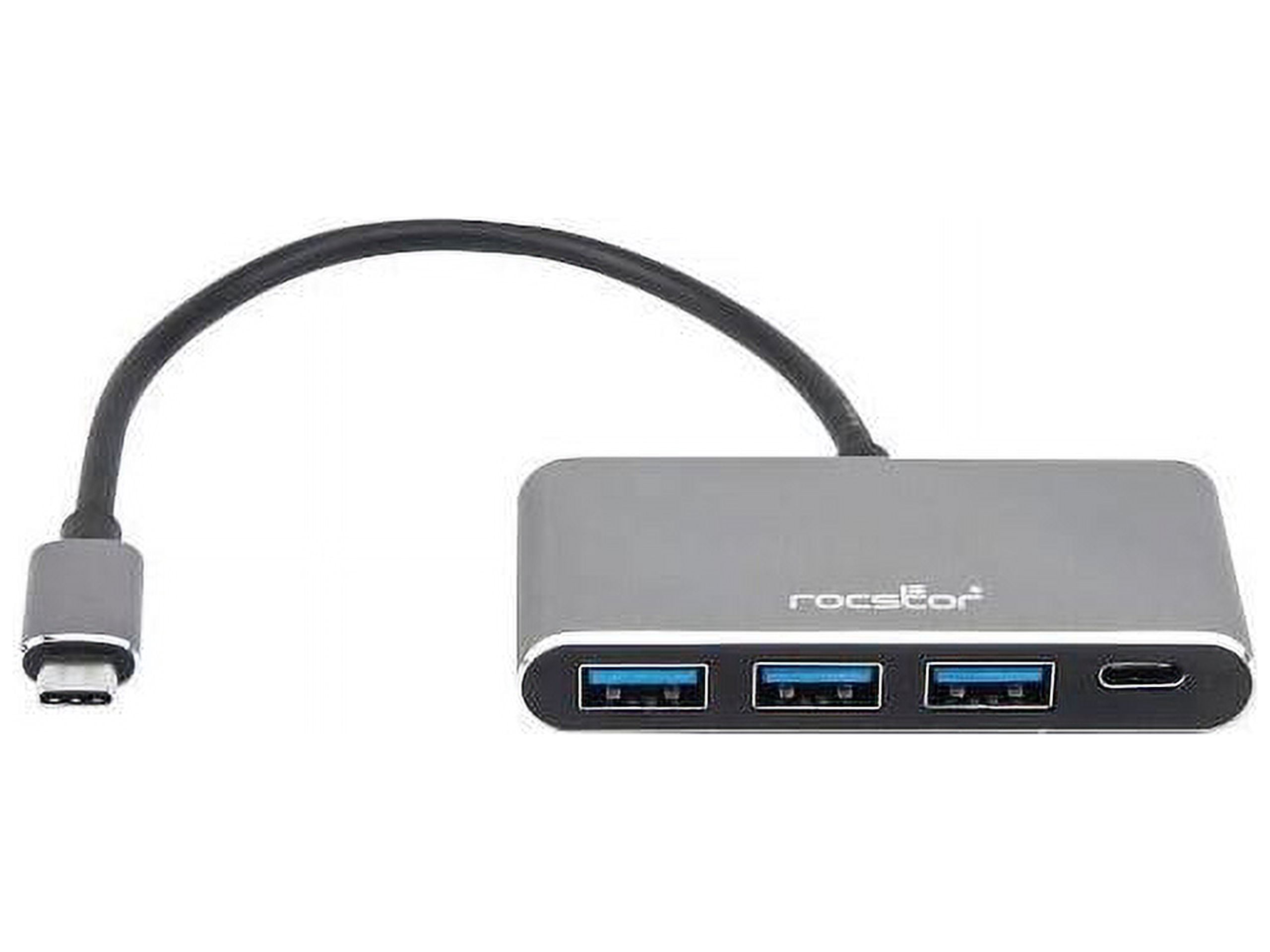 Rocstor Premium USB C Hub 4 Port USB-C to USB-A 3x and USB-C 1x