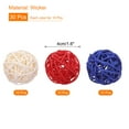 thumbnail image 2 of Juego de 30 Piezas de Bolas de Mimbre de Ratán de 1,6 Pulgadas para Cuencos Centrales Rellenos de Jarrones Decoración del Hogar en Blanco Rojo y Azul Oscuro, 2 of 5