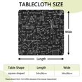 thumbnail image 2 of Math Equations Chemistry Lab Black Pattern Square Fitted Tablecloth with Elastic Edge,Square Table Cover,Washable Elastic Table Cover for Home Kitchen Party Decor 34"x34", 2 of 6