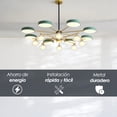 thumbnail image 3 of Lampara de techo estilo industrial hierro forjado verde con dorado lampara downlight ilios innova 8 luces, 3 of 9