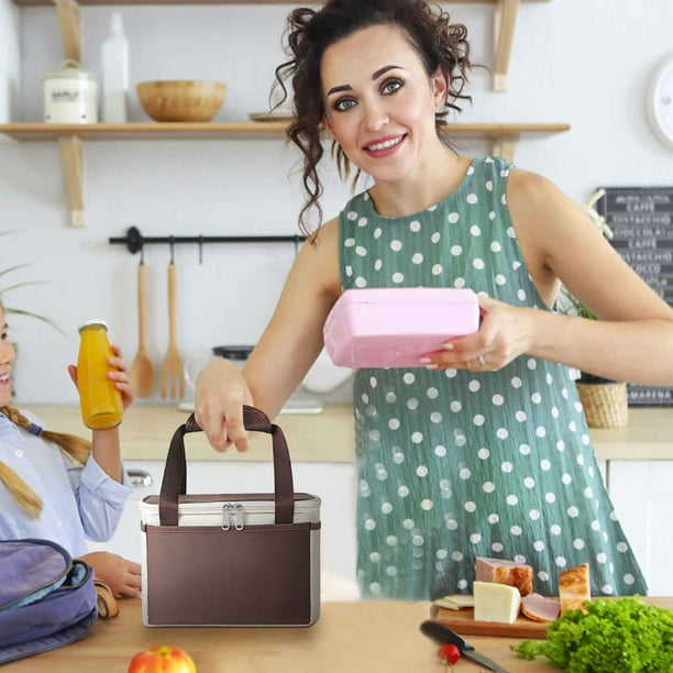 Bolsa de almuerzo de tela de nylon Bolsa de picnic al aire libre Bolsa de almuerzo portátil Bolsa Bento Bolsa de preservación del calor Bolsa de hielo Wmkox8yii HFSH2623