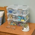 thumbnail image 3 of Small Storage Bins Plastic Storage Container Stackable Box with Lids for Organizing, Clear White, 3 of 16