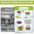 thumbnail image 2 of Fresh Produce Vegetable Fruit Storage Containers 3Piece Set, BPA-free Fridge Storage Container, Partitioned Salad Container, Fridge Organizers, Used in Storing Fruits Vegetables, Gray, 2 of 15