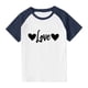 thumbnail image 3 of Blusas y camisas de manga corta con cuello redondo para niños y niñas, blusa de manga corta con estampado de cuello redondo, 3 of 7